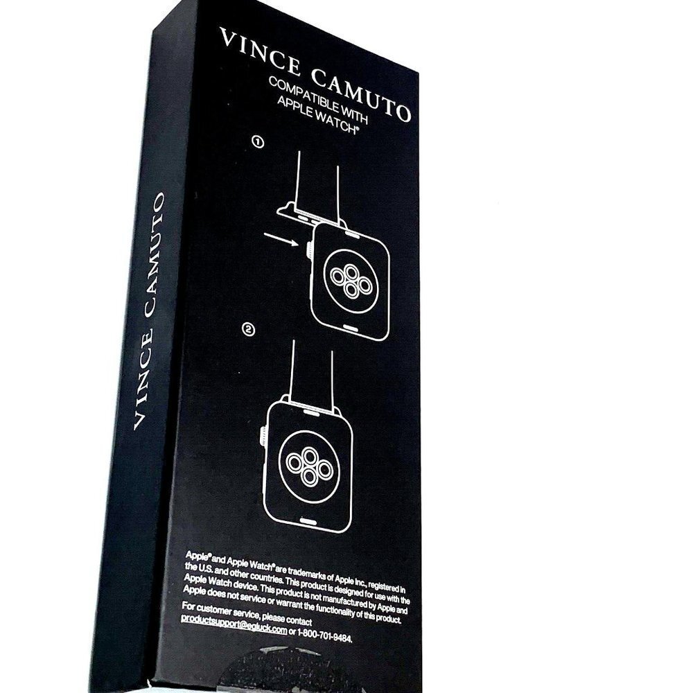 Vince Camuto Men's Apple Watch Band Black Stainless Steel 42/44/45mm - Image 3